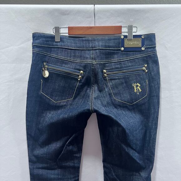 Rocawear Women's Low Rise Bootcut Jeans Size 5 Gold Buttons & Gold Zipper Y2K - Picture 4 of 12